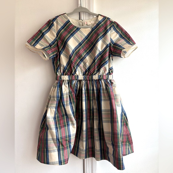 Crewcuts Plaid Party Christmas Dress Size 6 - Picture 2 of 8